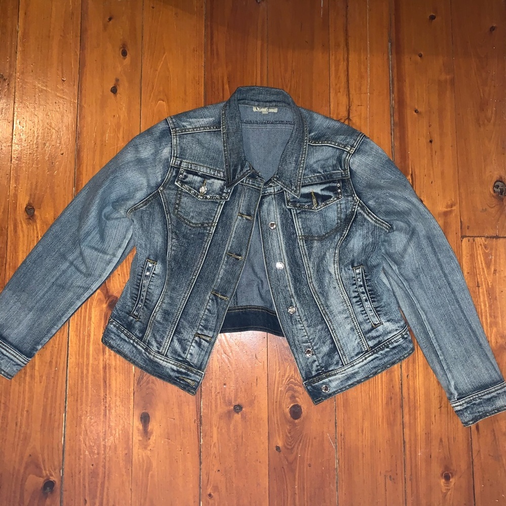 Earl jean studded jean jacket